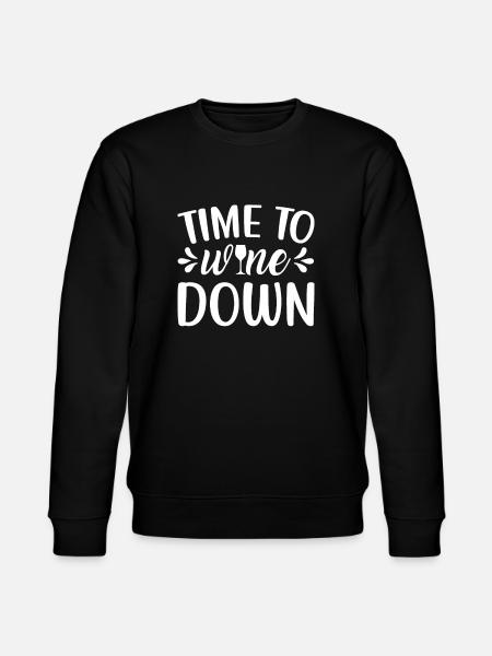 Time to drink wine - Stanley/Stella CHANGER Unisex Organic Sweatshirt - black