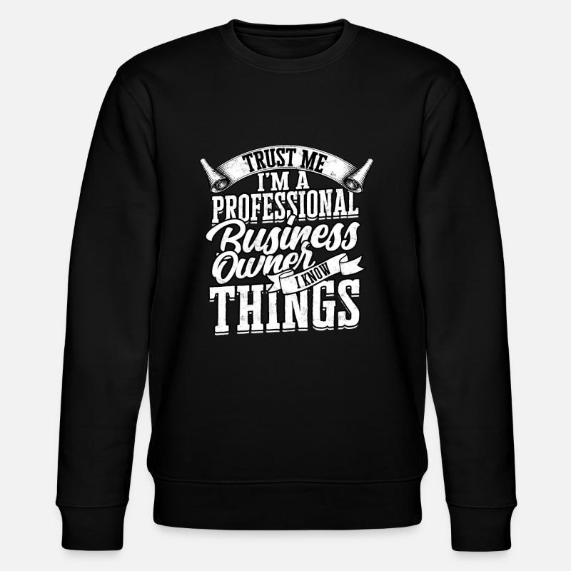 Administrerende direktør Chef Gave Gaveide Arbejde - Stanley/Stella økologisk unisex-sweatshirt CHANGER - sort