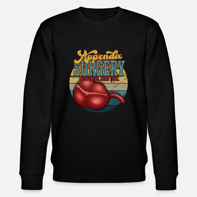 Appendix Operation Appendectomy Removal - Stanley/Stella CHANGER Unisex Organic Sweatshirt - black