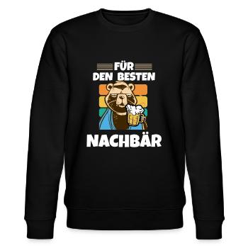 Einweihungsparty wegen Einzug für besten Nachbarn - Stanley/Stella Unisex Bio-Sweatshirt CHANGER  - Schwarz - Vorne - Nik (191cm) & Marisol (170cm)