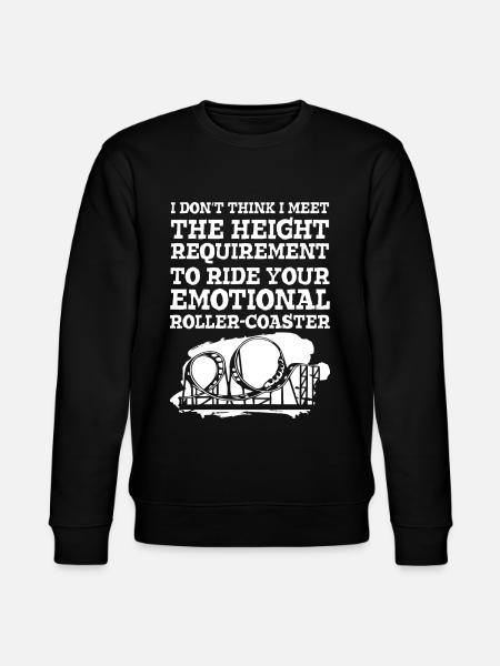 Emotional Roller Coaster - Stanley/Stella Unisex Bio-Sweatshirt CHANGER  - Schwarz