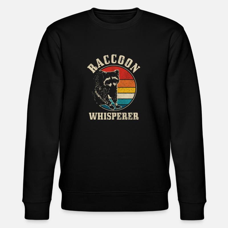 Waschbär Lustig Geschenk - Stanley/Stella Unisex Bio-Sweatshirt CHANGER  - Schwarz