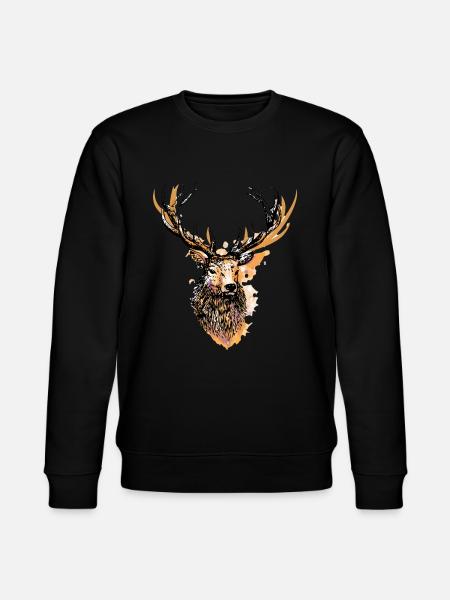 Big proud deer - Stanley/Stella CHANGER Unisex Organic Sweatshirt - black