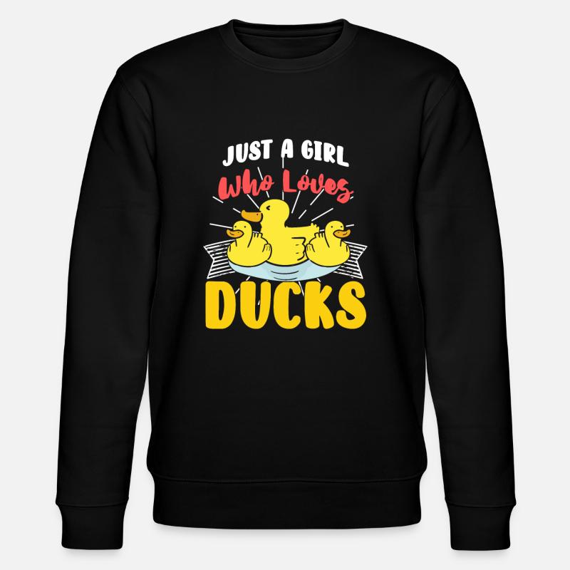 Juste A Girl Who Love Ducks Canards De Bain - Sweat bio CHANGER Stanley/Stella Unisexe - noir