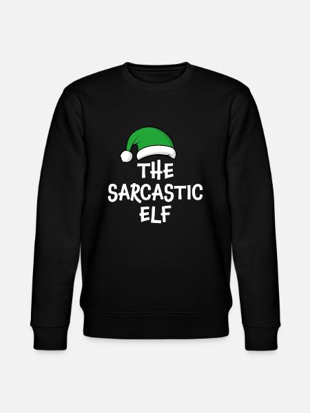 The Sarcastic Elf - Stanley/Stella CHANGER Unisex Organic Sweatshirt - black