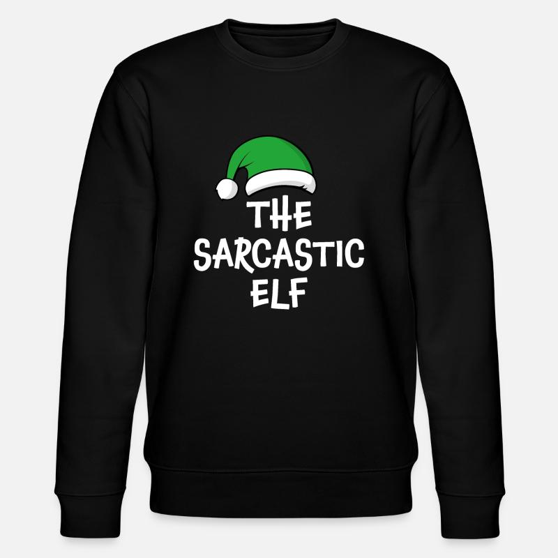 The Sarcastic Elf - Stanley/Stella CHANGER Unisex Organic Sweatshirt - black