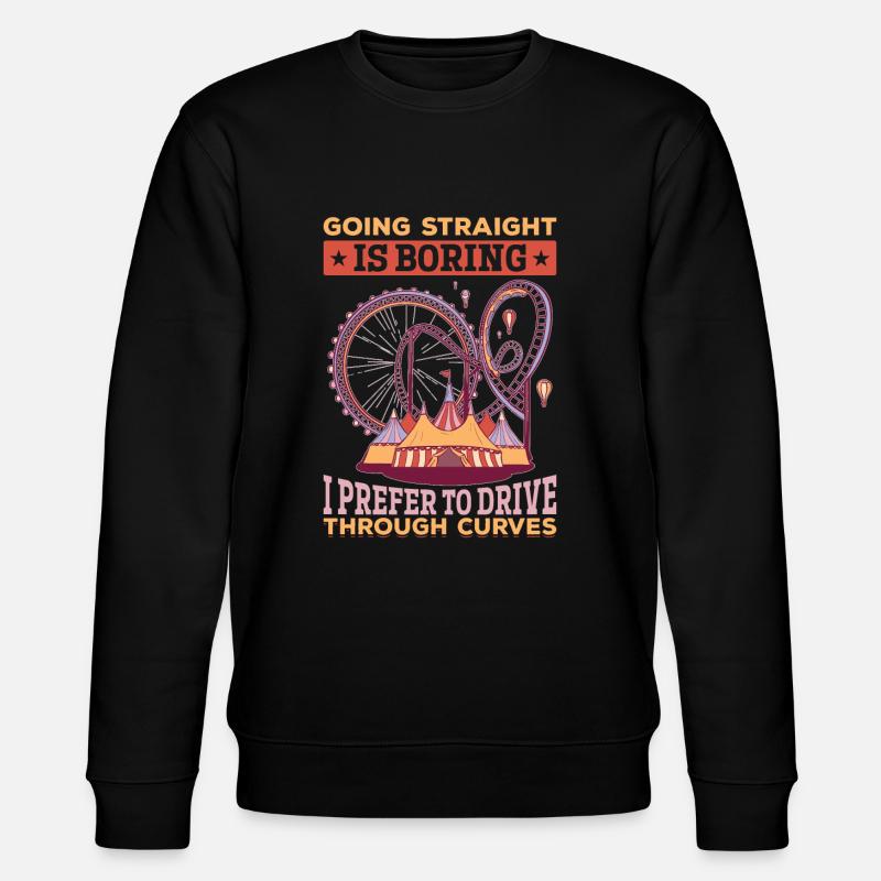 Achterbahn Kurven Looping Rummelplatz Geschenk - Stanley/Stella Unisex Bio-Sweatshirt CHANGER  - Schwarz