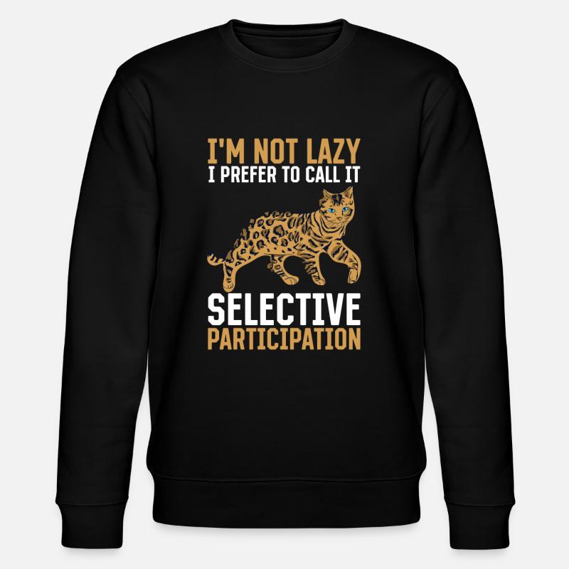 Cat Selective Participation Stubentiger Gift - Stanley/Stella CHANGER Unisex Organic Sweatshirt - black