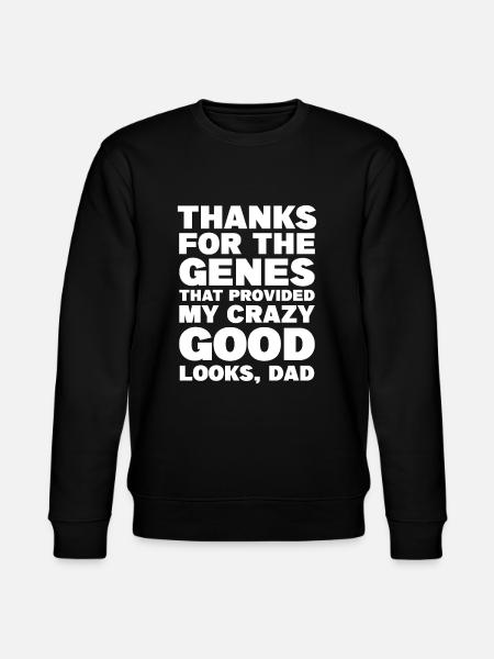 Smuk søn datter Tak far forælder - Stanley/Stella økologisk unisex-sweatshirt CHANGER  - sort