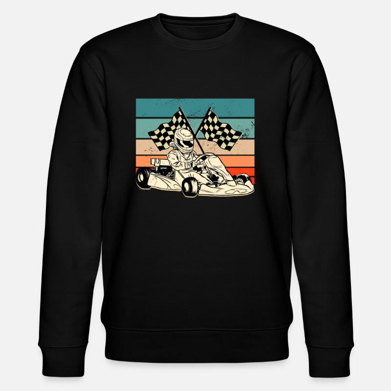 Retro Karting - Stanley/Stella Unisex Bio-Sweatshirt CHANGER  - Schwarz