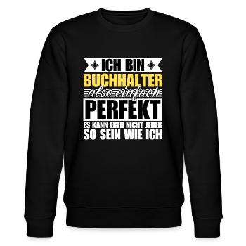 Perfekter Perfekter - Stanley/Stella Unisex Bio-Sweatshirt CHANGER  - Schwarz - Vorne - Nik (191cm) & Marisol (170cm)