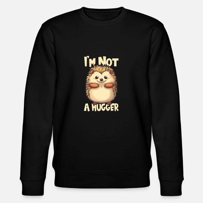 Stacheliger Comic Igel - Stanley/Stella Unisex Bio-Sweatshirt CHANGER  - Schwarz