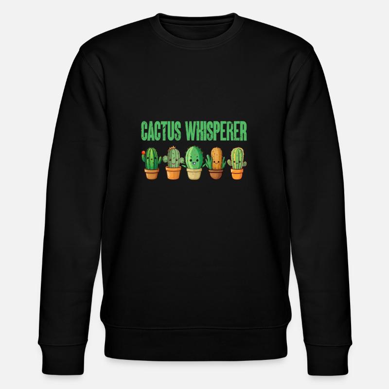 Funny comic cacti - Stanley/Stella CHANGER Unisex Organic Sweatshirt - black