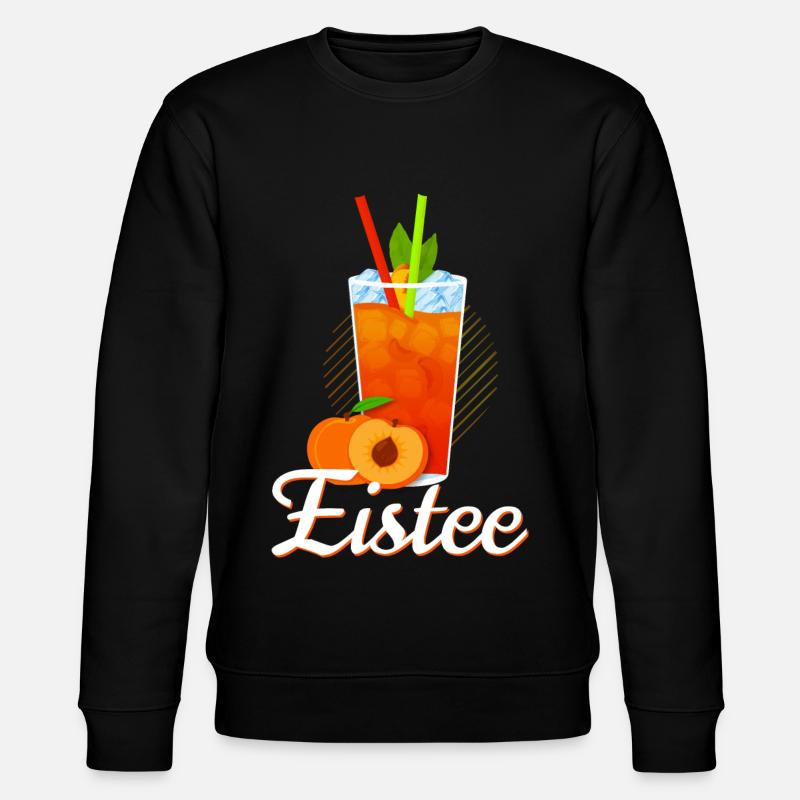 Eistee Pfirsich Design Tee - Stanley/Stella Unisex Bio-Sweatshirt CHANGER  - Schwarz