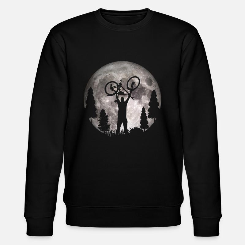 MTB - Mond - Mountainbiker - Stanley/Stella Unisex Bio-Sweatshirt CHANGER  - Schwarz