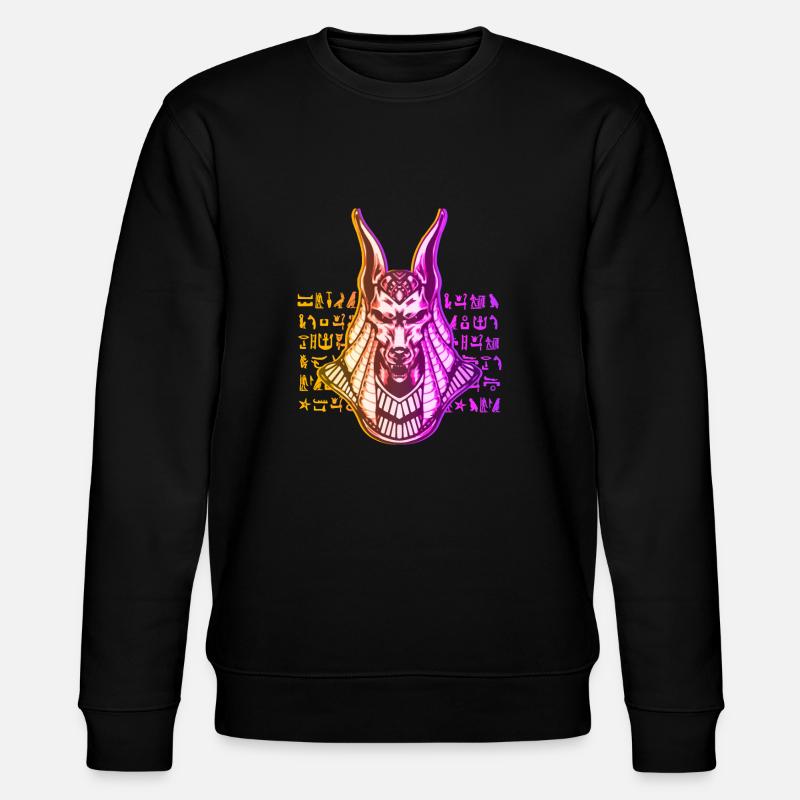 Anubis Gott Ägypten - Stanley/Stella Unisex Bio-Sweatshirt CHANGER  - Schwarz