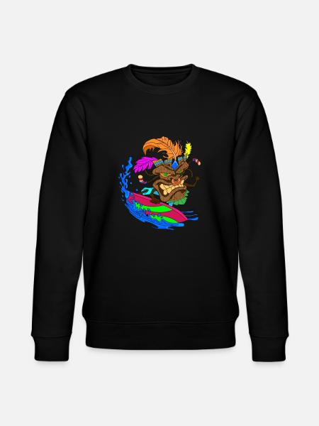 Tiki Maske TIKI Surfer - Stanley/Stella økologisk unisex-sweatshirt CHANGER  - sort