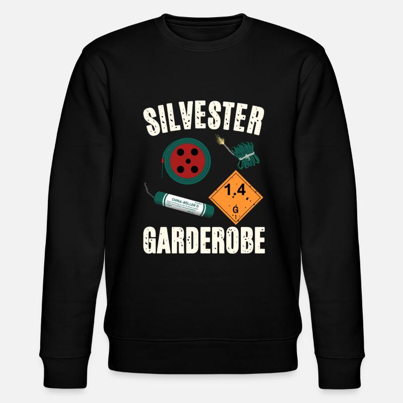 Silvester Garderobe - Stanley/Stella Unisex Bio-Sweatshirt CHANGER  - Schwarz