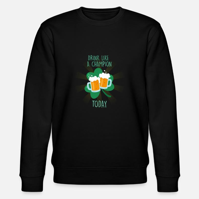 BOIRE COMME AUJOURD'HUI CHAMPION - Sweat bio CHANGER Stanley/Stella Unisexe - noir