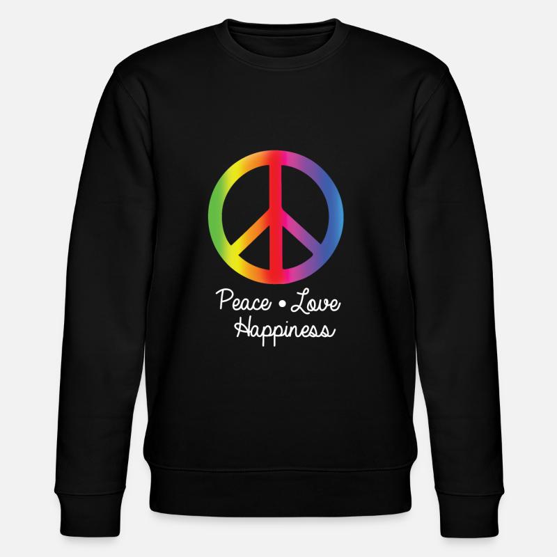 Paix Amour Bonheur - Sweat bio CHANGER Stanley/Stella Unisexe - noir