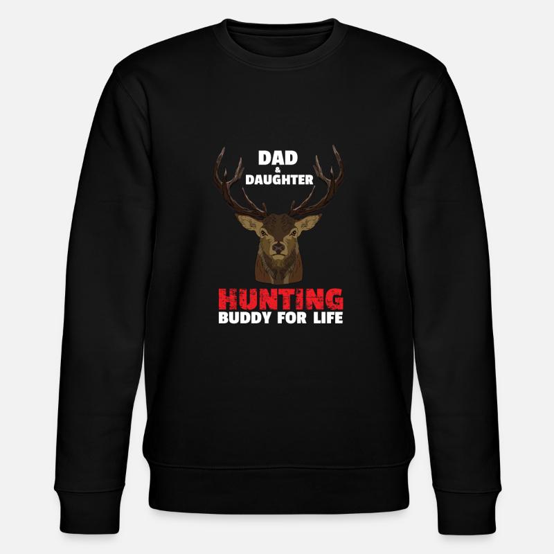Papa & Tochter Jagd Buddy - Stanley/Stella Unisex Bio-Sweatshirt CHANGER  - Schwarz