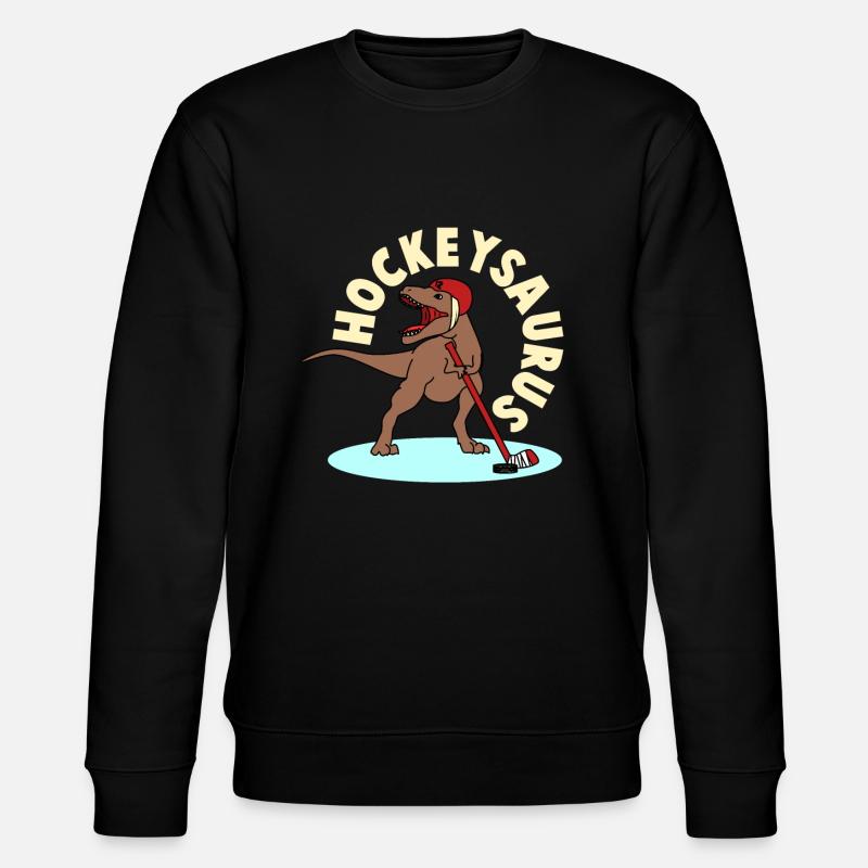 Hockeysaurus - Stanley/Stella Unisex Bio-Sweatshirt CHANGER  - Schwarz