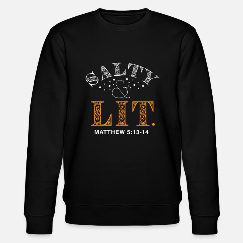 Salzig und beleuchtet - Stanley/Stella Unisex Bio-Sweatshirt CHANGER - Schwarz