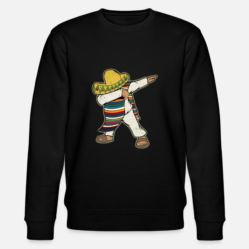 Mexican Poncho Dabbing - Stanley/Stella CHANGER Unisex Organic Sweatshirt - black