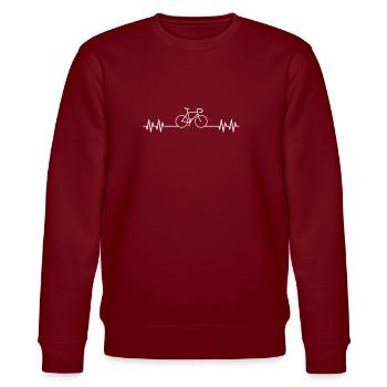 Rythme cardiaque - Sweat bio CHANGER Stanley/Stella Unisexe - bordeaux - Devant - Nik (191cm) & Marisol (170cm)