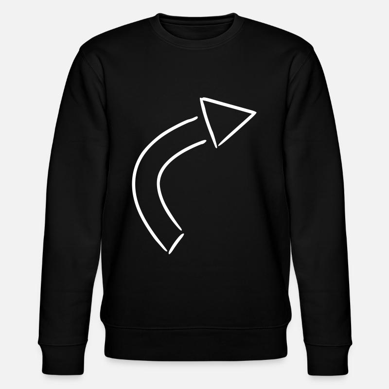 Flèche dessin esquisse blanc - Sweat bio CHANGER Stanley/Stella Unisexe - noir