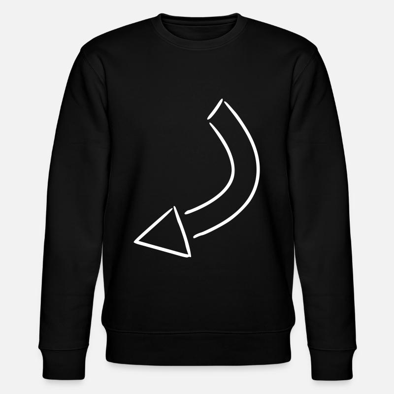 Arrow drawing sketch white - Stanley/Stella CHANGER Unisex Organic Sweatshirt - black