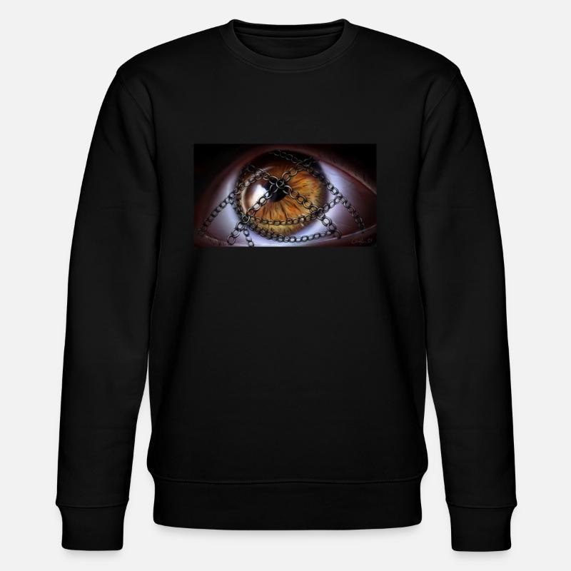 Eye with chains - Stanley/Stella CHANGER Unisex Organic Sweatshirt - black