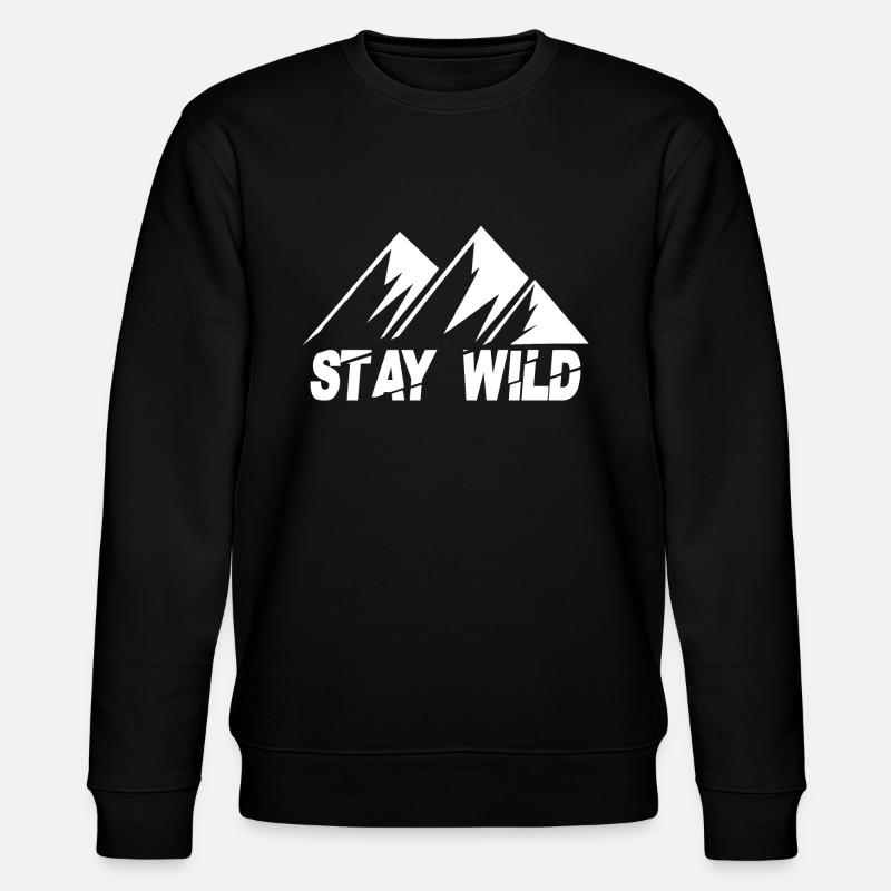 Restez Wild Mountains - Sweat bio CHANGER Stanley/Stella Unisexe - noir