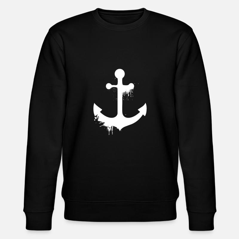Ancre maritime - Sweat bio CHANGER Stanley/Stella Unisexe - noir