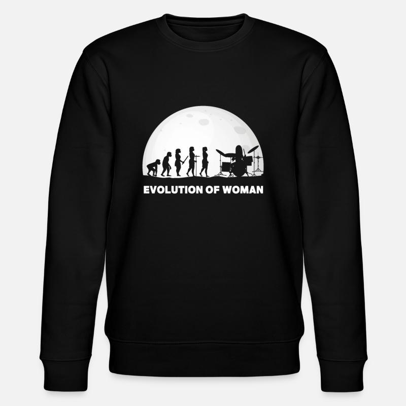 Schlagzeuger Evolution Drummer - Stanley/Stella Unisex Bio-Sweatshirt CHANGER - Schwarz