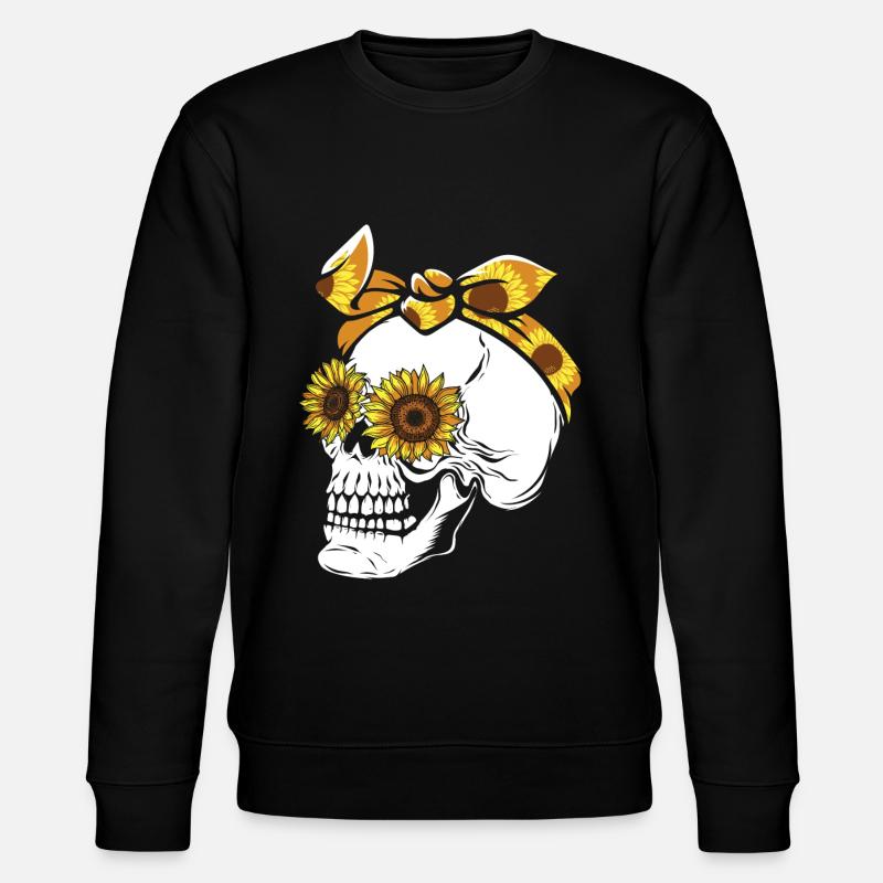 Halloween Skeleton Pumpkin - Stanley/Stella CHANGER Unisex Organic Sweatshirt - black