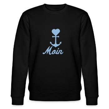 Anker Maritime Meer Segeln - Stanley/Stella Unisex Bio-Sweatshirt CHANGER  - Schwarz - Vorne - Nik (191cm) & Marisol (170cm)