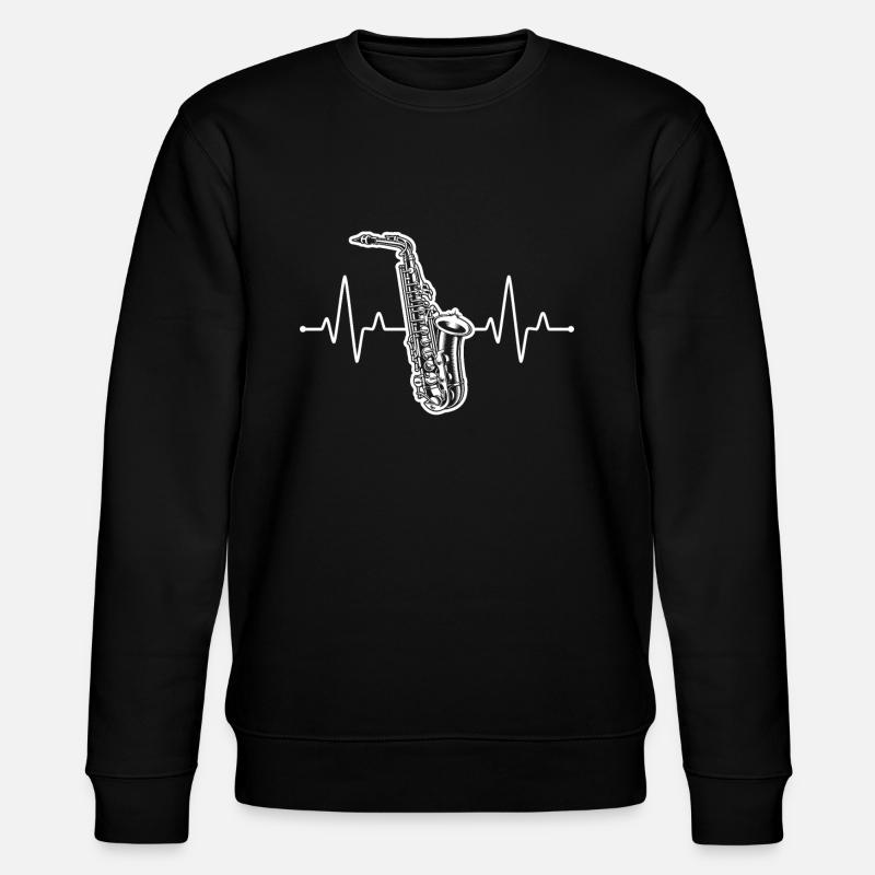 Saxophone Saxophone player Saxophonist - Stanley/Stella CHANGER Unisex Organic Sweatshirt - black