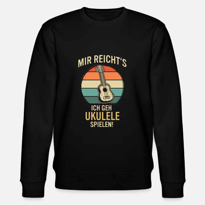 Ukulele Ukulele-Spieler Ukulelist - Stanley/Stella Unisex Bio-Sweatshirt CHANGER  - Schwarz