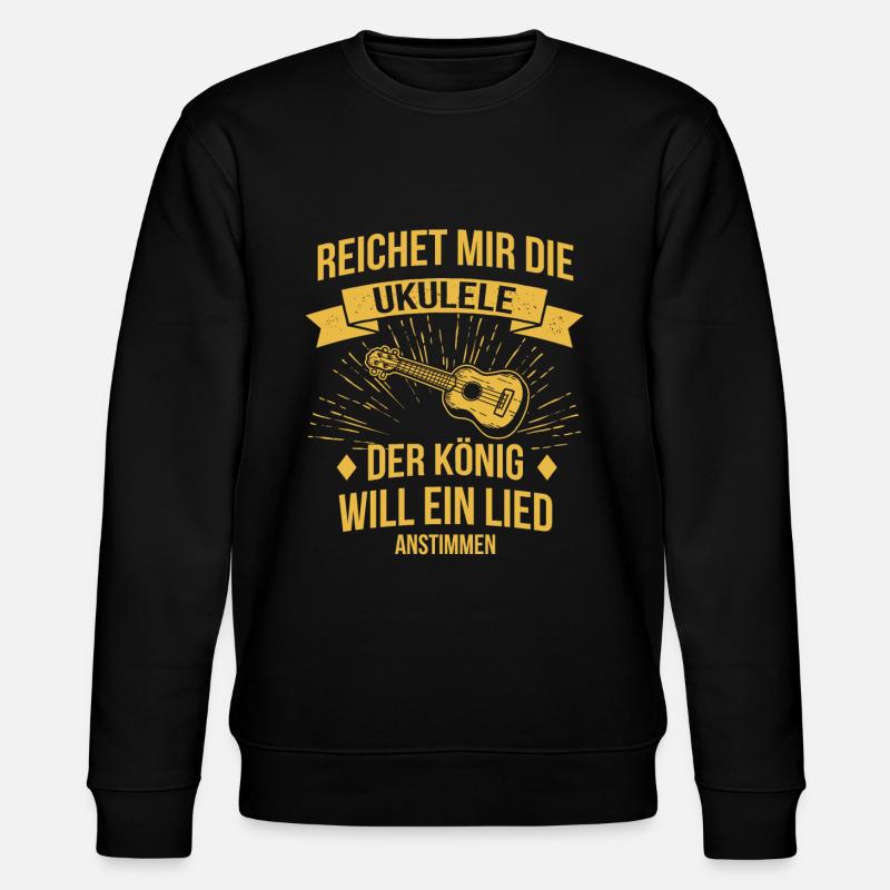 Ukulele Ukulele-Spieler Ukulelist - Stanley/Stella Unisex Bio-Sweatshirt CHANGER  - Schwarz