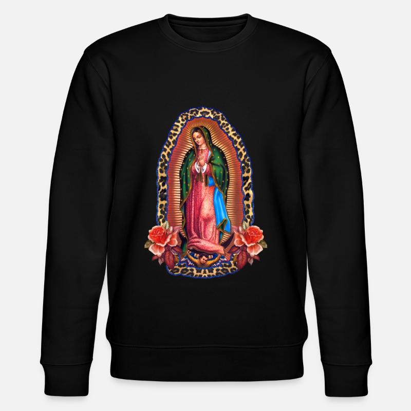 Lady of Guadalupe - Stanley/Stella CHANGER Unisex Organic Sweatshirt - black