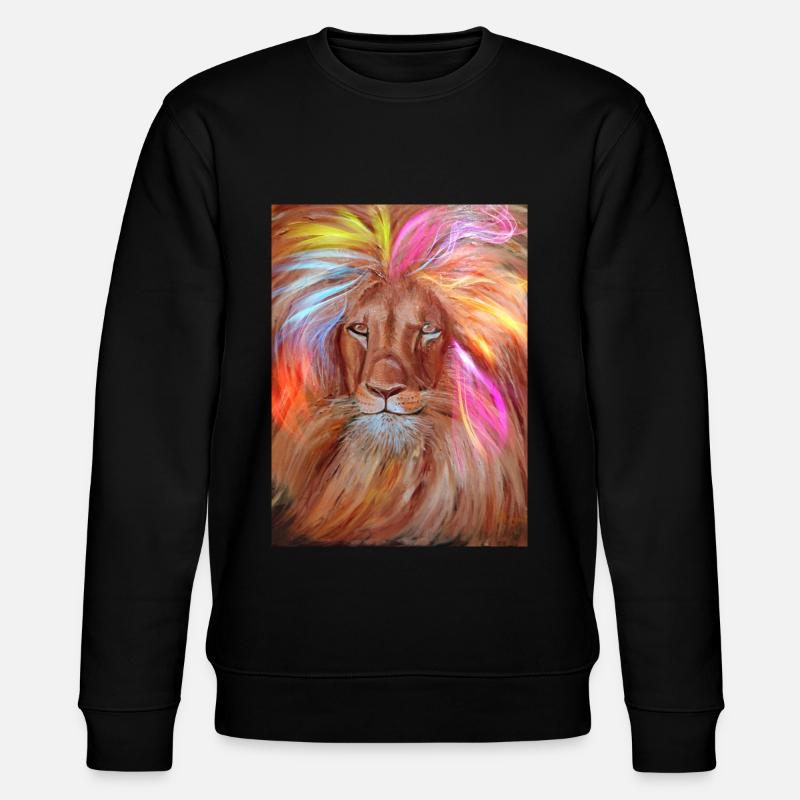 Rosa Löwe - Stanley/Stella Unisex Bio-Sweatshirt CHANGER  - Schwarz