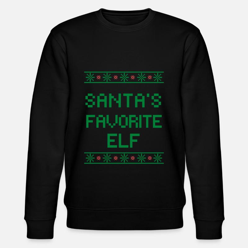 Santa's favorite Elf - Stanley/Stella Unisex Bio-Sweatshirt CHANGER  - Schwarz