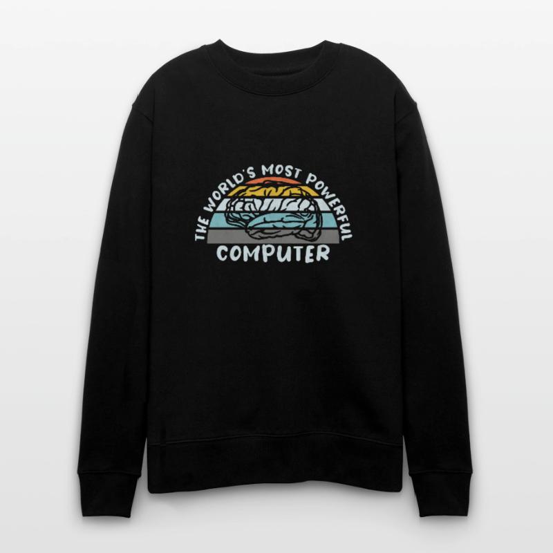 COMPUTER GEHIRN LINUX SUPERBRAIN GEEK VINTAGE TECH Stanley/Stella Unisex Bio-Sweatshirt CHANGER 