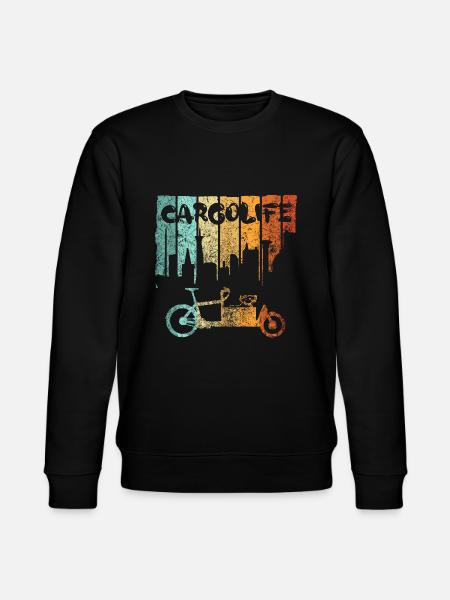 Cargobike Lastenrad Hund Cargolife Fahrradkurier - Stanley/Stella Unisex Bio-Sweatshirt CHANGER - Schwarz