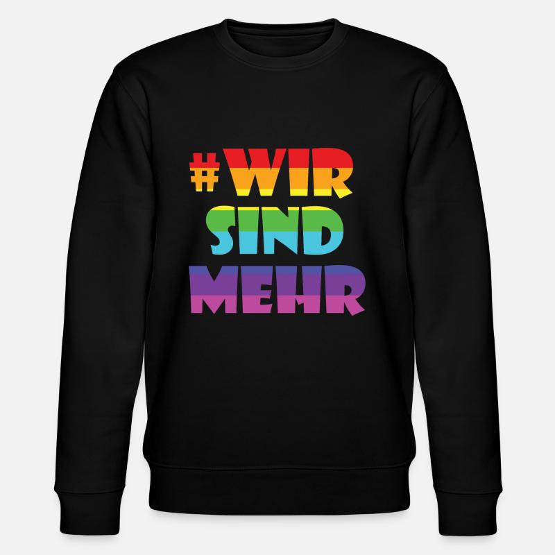 Wir sind mehr - Stanley/Stella Unisex Bio-Sweatshirt CHANGER  - Schwarz