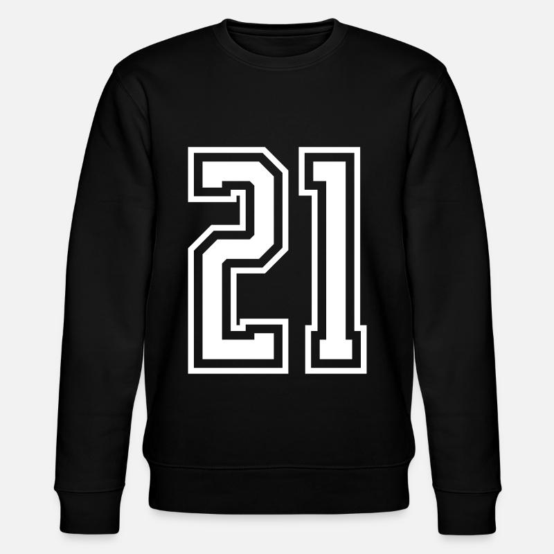21 Zahl nummer - Stanley/Stella Unisex Bio-Sweatshirt CHANGER  - Schwarz