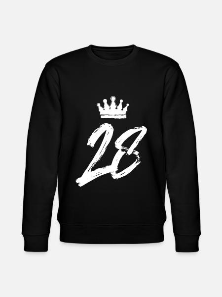 28 Zahl Krone - Stanley/Stella Unisex Bio-Sweatshirt CHANGER  - Schwarz