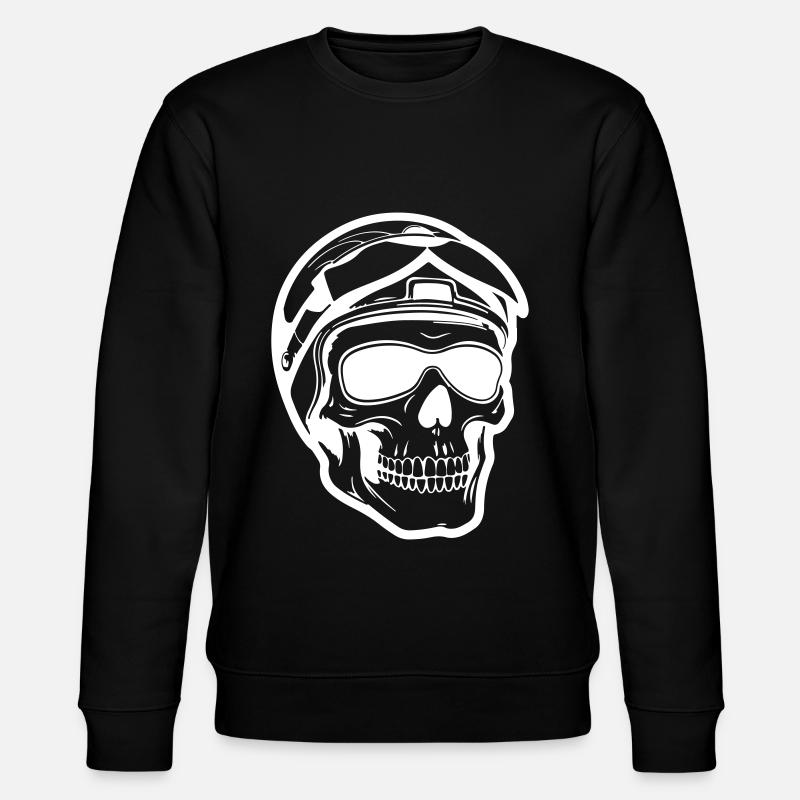 Skeleton Biker - Stanley/Stella CHANGER Unisex Organic Sweatshirt - black