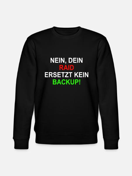 RAID BAckup Systemintegrator - Stanley/Stella Unisex Bio-Sweatshirt CHANGER - Schwarz